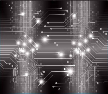 Teknoloji geçmişi olan devre kartı. vektör illüstrasyonu