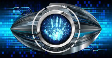 mavi renkli modern dijital duvar kağıdı, teknoloji konsepti