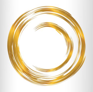 Altın daire çerçevesi. vektör illüstrasyonu