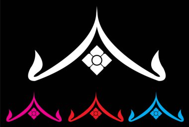 Bir tacın vektör çizimi ve zodyak bayrağı