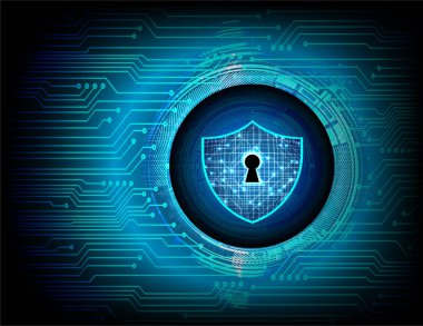 Dijital arkaplanda veri koruması olan siber güvenlik kavramı