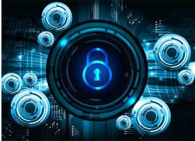 Asma kilitli ve ikili kodlu geleceksel teknoloji arkaplanı