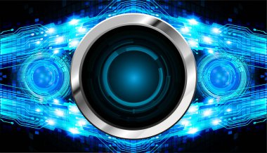 mavi renkli modern dijital duvar kağıdı, teknoloji konsepti