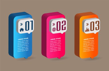 Web sitesi, bilgisayar grafik teknolojisi ve internet için renkli modern metin kutusu şablonu, afiş
