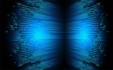 mavi renkli modern dijital duvar kağıdı, teknoloji konsepti