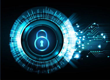 siber güvenlik kavramı arka plan, vektör illüstrasyonu