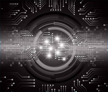 Sanal teknoloji arkaplanı devresi