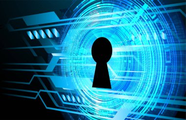 Sayısal arkaplan ve siber güvenlik konusunda kapatılmış asma kilit