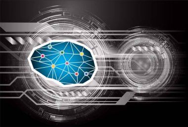 mavi renkli modern dijital duvar kağıdı, teknoloji konsepti