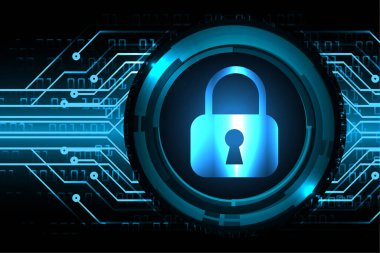 mavi renkli modern dijital duvar kağıdı, teknoloji konsepti