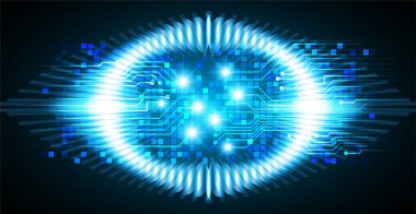 Parlak dijital teknolojiye sahip soyut arkaplan