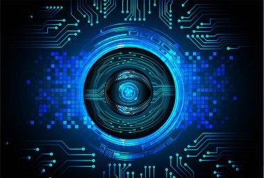 göz siber devre gelecekteki teknoloji konsepti