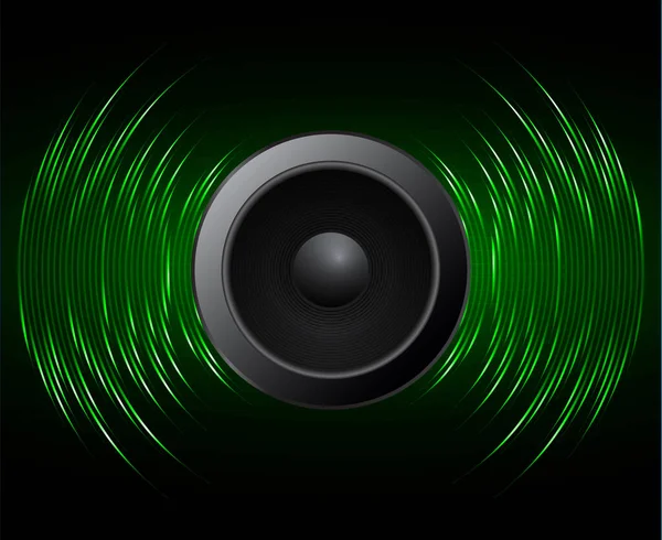 Altavoz Sobre Fondo Negro — Vector de stock