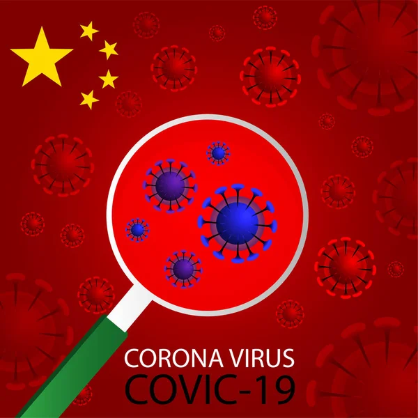Virus Bakterie Červeném Pozadí — Stockový vektor