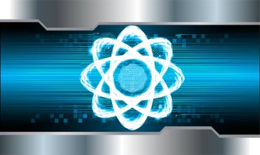 mavi renkli modern dijital duvar kağıdı, teknoloji konsepti