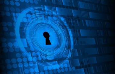 siber güvenlik kavramı arka plan, vektör illüstrasyonu