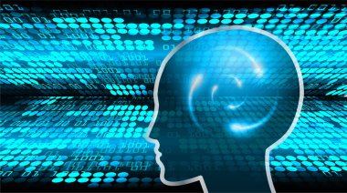 mavi renkli modern dijital duvar kağıdı, teknoloji konsepti