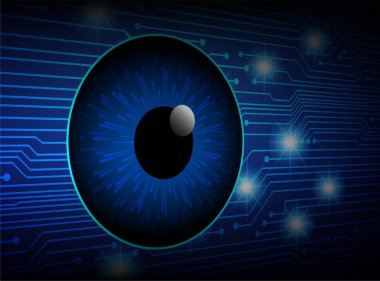 göz siber devre gelecekteki teknoloji konsepti
