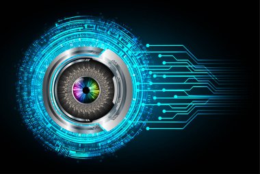 göz siber devre gelecekteki teknoloji konsepti