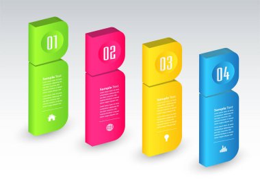 Web sitesi, bilgisayar grafik teknolojisi ve internet için renkli modern metin kutusu şablonu, afiş