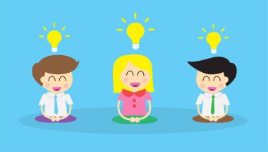 Ampullü bir iş adamının çizgi film karakteri