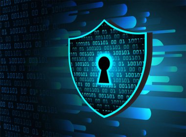 mavi renkli modern dijital duvar kağıdı, teknoloji konsepti