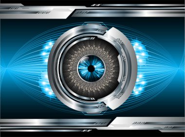 göz siber devre gelecekteki teknoloji konsepti