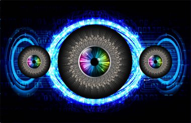 göz siber devre gelecekteki teknoloji konsepti