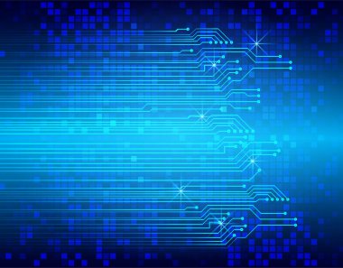 mavi renkli modern dijital duvar kağıdı, teknoloji konsepti