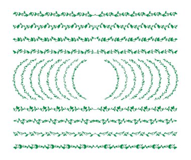 Yeşil ve siyah kenarların vektör çizimi