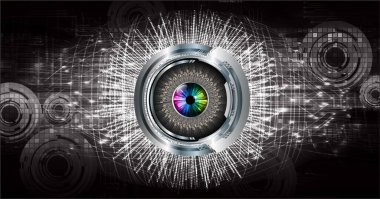 göz siber devre gelecekteki teknoloji konsepti