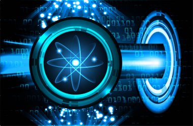 mavi renkli modern dijital duvar kağıdı, teknoloji konsepti