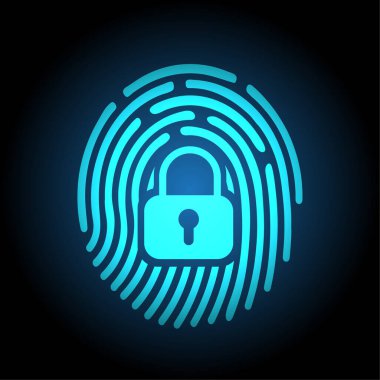 Dolabı olan arka plan vektör illüstrasyonu, dijital güvenlik kavramı