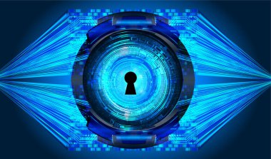 Sayısal arkaplan ve siber güvenlik konusunda kapatılmış asma kilit