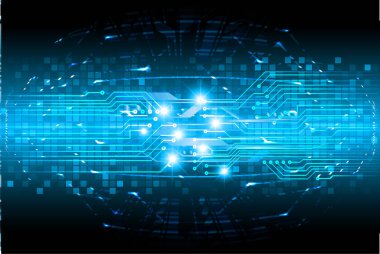 mavi renkli modern dijital duvar kağıdı, teknoloji konsepti