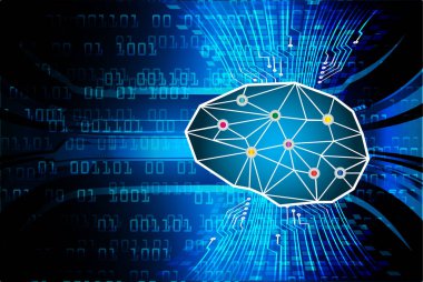 mavi renkli modern dijital duvar kağıdı, teknoloji konsepti