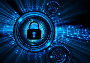 mavi renkli modern dijital duvar kağıdı, teknoloji konsepti