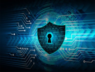 mavi renkli modern dijital duvar kağıdı, teknoloji konsepti