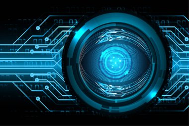 göz siber devre gelecekteki teknoloji konsepti