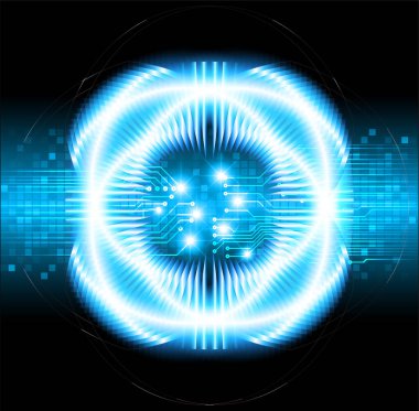 Sanal teknoloji arkaplanı devresi