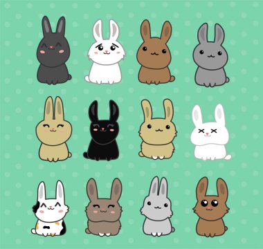 Tavşan şeklinde şirin bir tavşan.