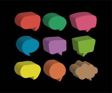 Konuşma baloncukları. vektör illüstrasyonu.