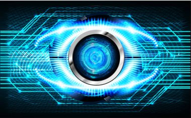 göz siber devre gelecekteki teknoloji konsepti