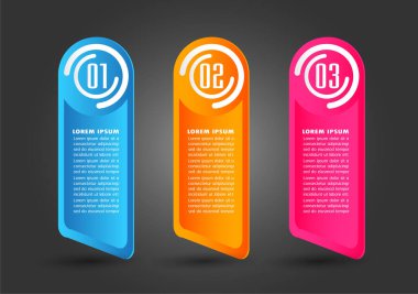 Web sitesi, bilgisayar grafik teknolojisi ve internet için renkli modern metin kutusu şablonu, afiş