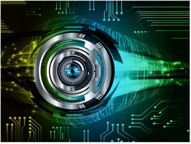 göz siber devre gelecekteki teknoloji konsepti