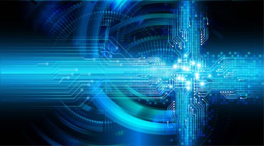 mavi renkli modern dijital duvar kağıdı, teknoloji konsepti