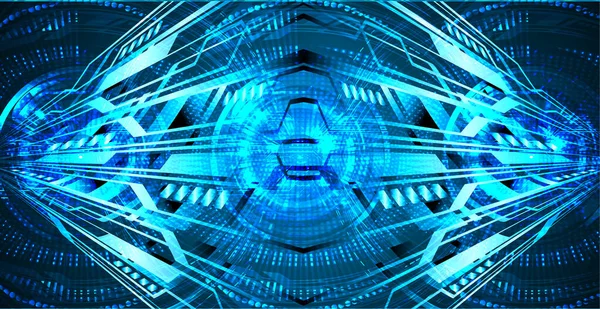 Cibercircuito Futuro Concepto Tecnología Fondo — Vector de stock