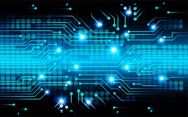 Cyber Circuit Toekomstige Technologie Concept Achtergrond — Stockvector