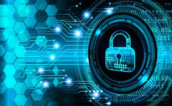 Sayısal arkaplan ve siber güvenlik konusunda kapatılmış asma kilit