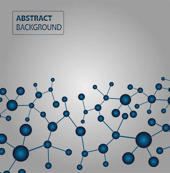 Fond Abstrait Avec Des Molécules Structure Des Molécules Illustration Vectorielle — Image vectorielle